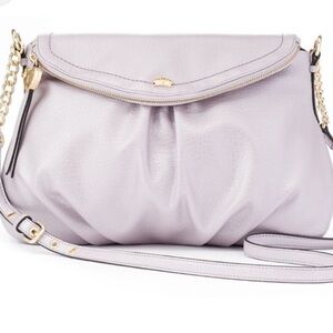 Vintage Y2K Juicy Couture Greta Flap Crossbody Shoulder Bag | Lilac Pearl
